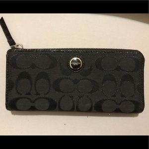 Authentic black coach logo wallet